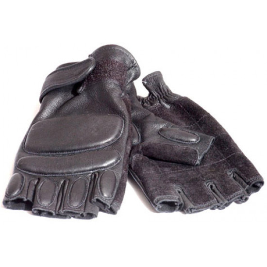 Guantes tácticos de cuero negro para protección de puños Airsoft regalo para hombres