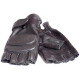 Tactical black leather gloves for fist protection Airsoft gift for men