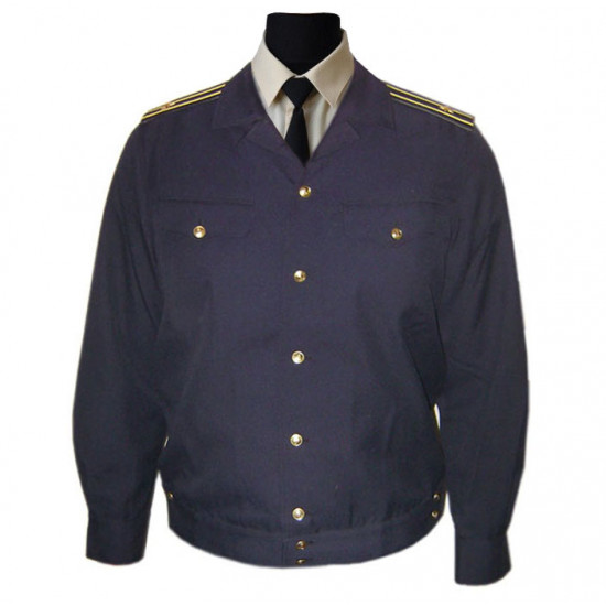 Veste bleue de l'officier russe de la flotte soviétique de la Marine