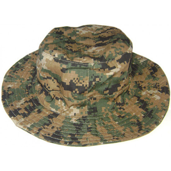 Sombrero boonie táctico digital marrón panamá camo 4 colores airsoft