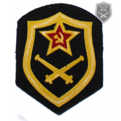 Sowjetische russische militärische Fleckenartillerie der Armee Sowjetische russische militärische Fleckenartillerie der Armee