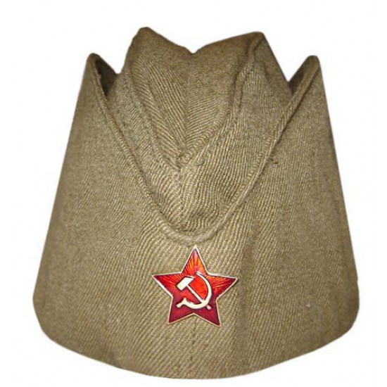 Soviet red ussr army   soldier's military green wwll summer hat pilotka