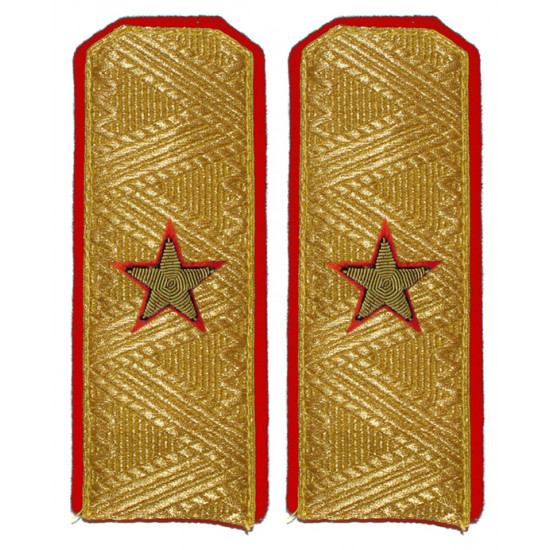 Soviet combined arms, infantry, tank and artillery parade general, marshal shoulder boards