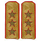Soviet combined arms, infantry, tank and artillery parade general, marshal shoulder boards