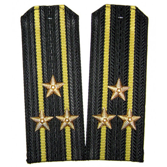 Sowjetisch / russisch original Marine Schulterklappen Marine hochrangiger Offizier