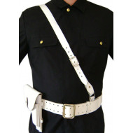 / soviet officer white portupeya with shoulder belt + holster   / soviet officer white portupeya with shoulder belt + holster