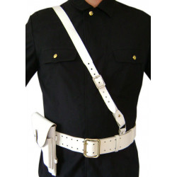 / soviet officer white portupeya with shoulder belt + holster   / soviet officer white portupeya with shoulder belt + holster