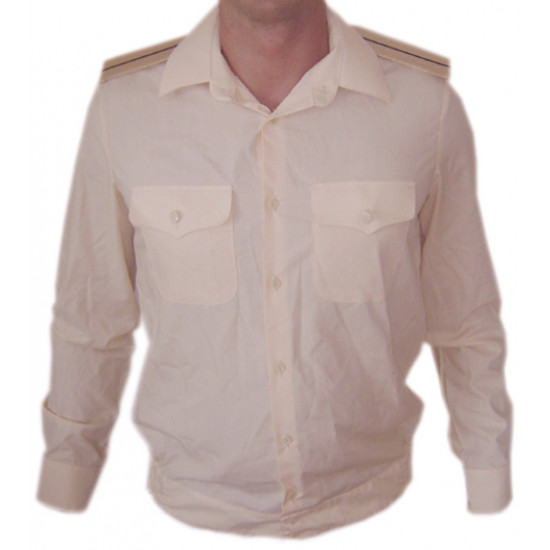 Camisa cremosa militar veloz naval soviética