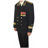 Soviet /   navy fleet admiral embroidery black uniform kit Soviet /   navy fleet admiral embroidery black uniform kit