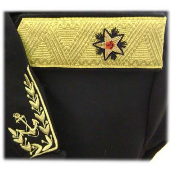 Soviétique / amiral de la flotte bleu marine russe broderie kit uniforme noir