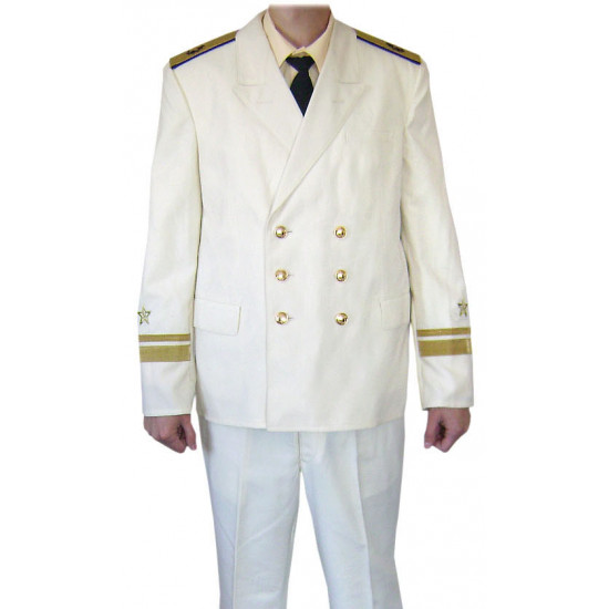 Soviético / vicealmirante del desfile ruso uniforme naval con sombrero