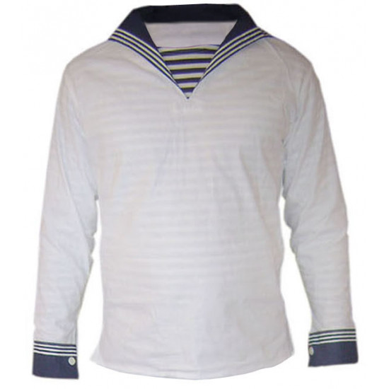 Veste soviétique de la marine russe Chemise blanche marine "Flanka" URSS