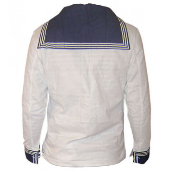 Veste soviétique de la marine russe Chemise blanche marine "Flanka" URSS